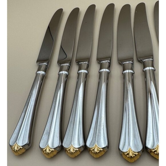 Oneida Golden Juilliard Stainless Steel Dinner Knives Set Of 8 - Picture 4 of 6